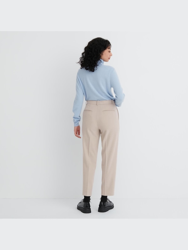 SMART BRUSHED ANKLE PANTS (HERRINGBONE)