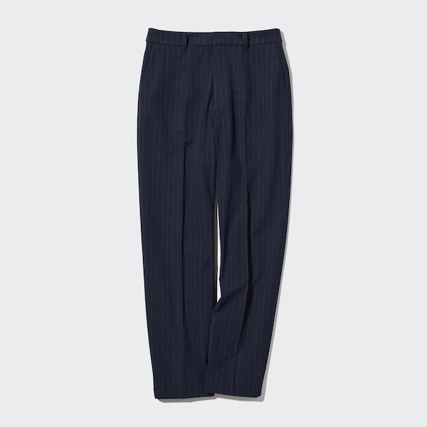 Smart Brushed Ankle Pants (Pinstripe) | UNIQLO US