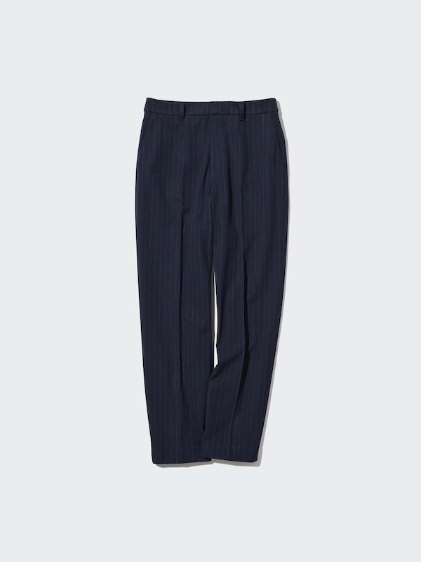 Smart Brushed Ankle Pants (Pinstripe)