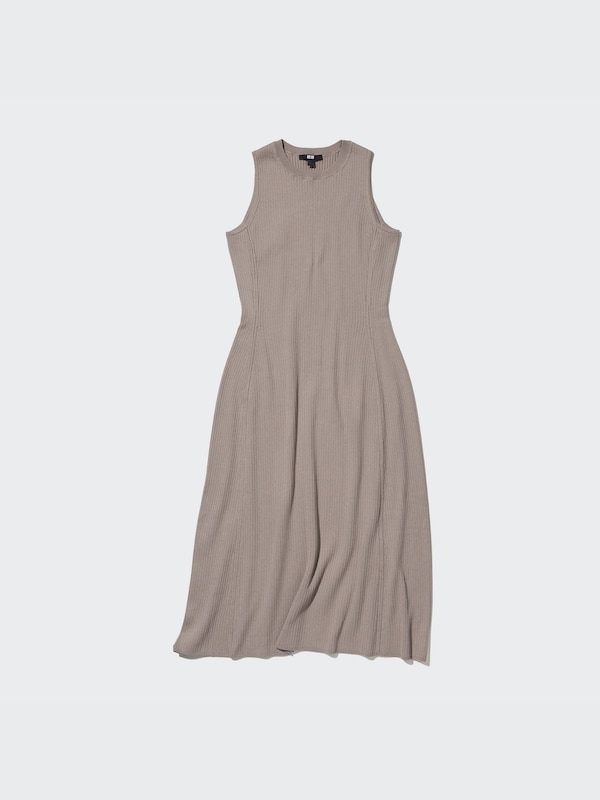 Cotton Blend Knit Sleeveless Dress