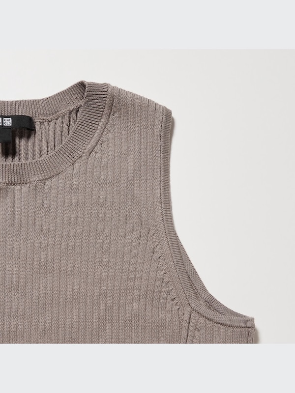 Cotton Blend Knit Sleeveless Dress