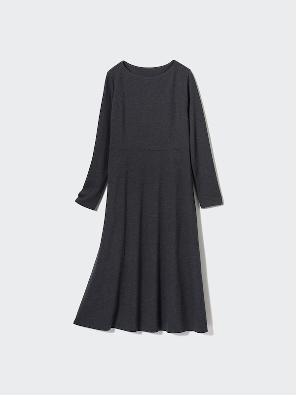 Vestito Midi Scampanato Maniche Lunghe