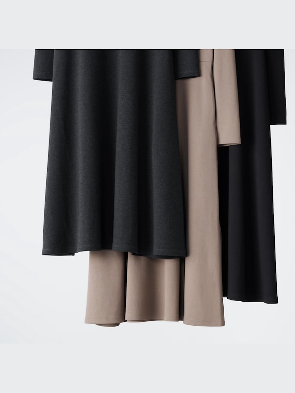 Vestito Midi Scampanato Maniche Lunghe