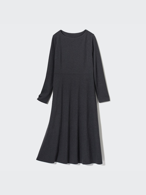 Vestito Midi Scampanato Maniche Lunghe