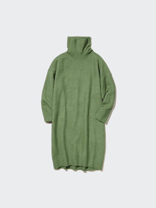 SOUFFLE YARN TURTLENECK DRESS