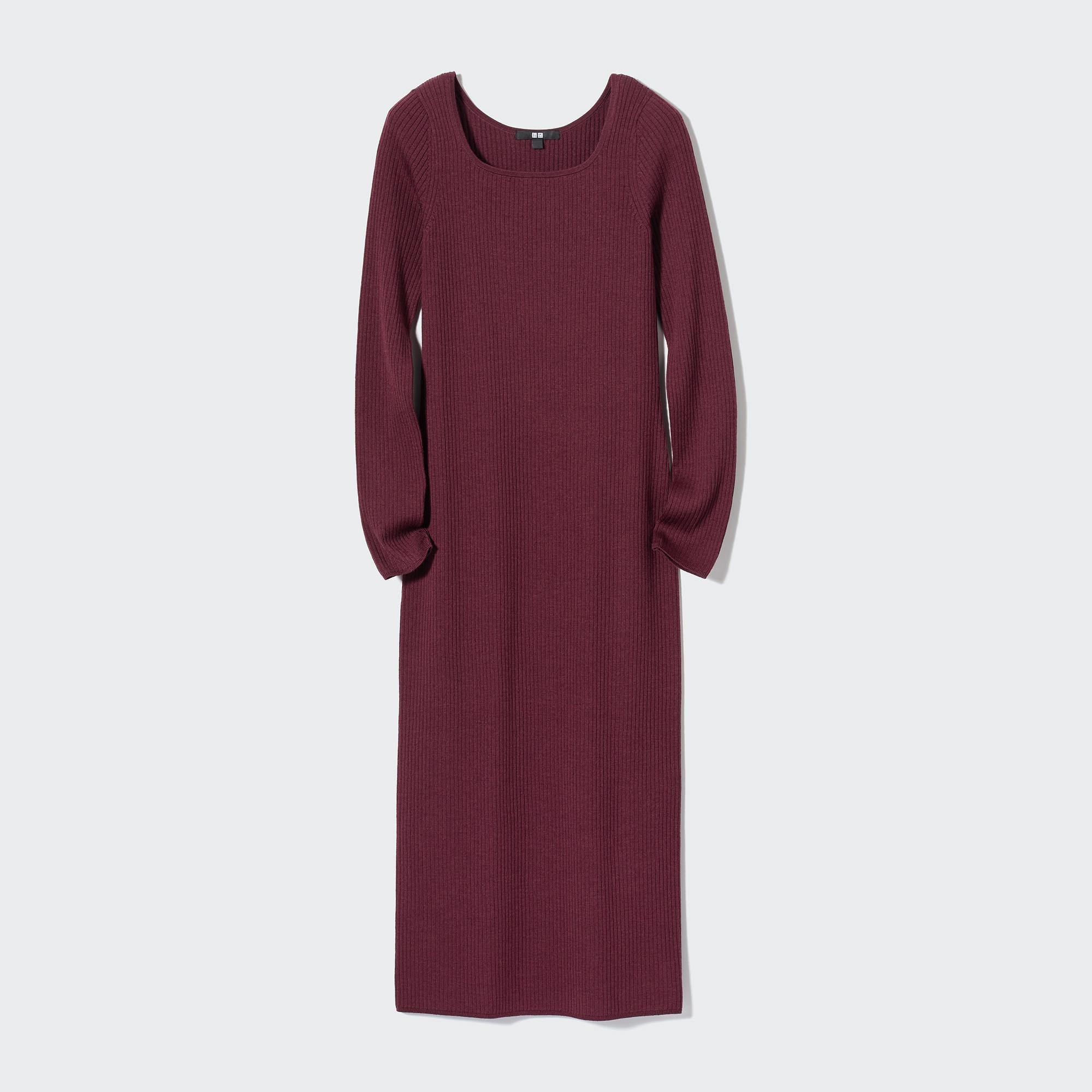 UNIQLO Ribbed Long-Sleeve Knit Dress | StyleHint