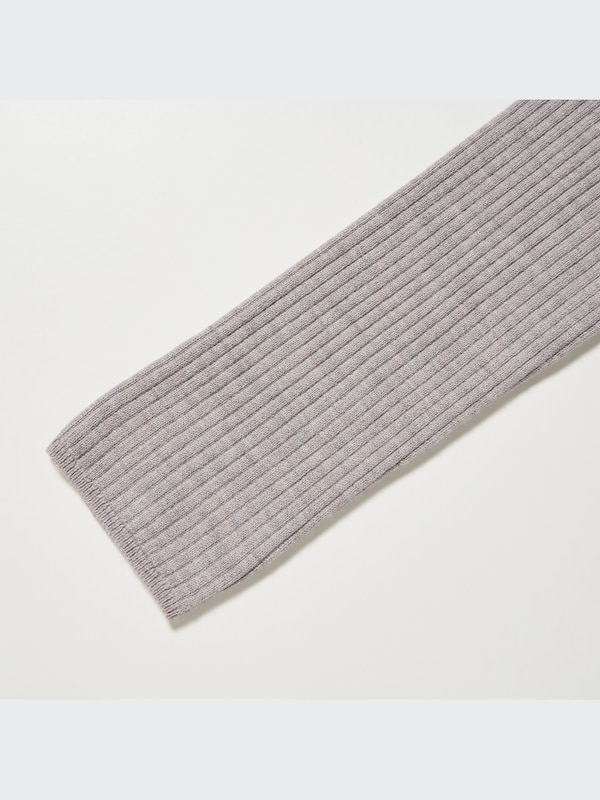 Merino Blend Fitted U Neck Long Sleeve Dress