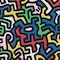 Keith Haring UT Bedruckte runde mini Schultertasche