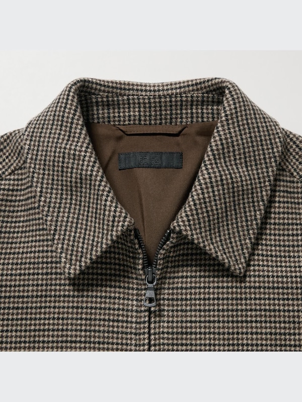 Single Collar Short Blouson (Houndstooth)