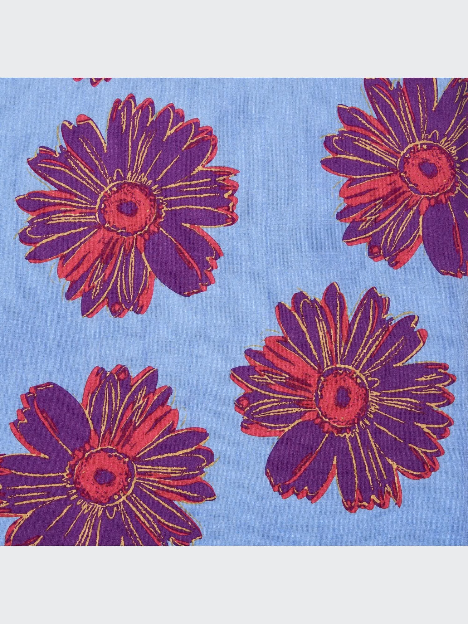 トップス SMALL FLOWER OVER SHIRT Women's W's Warhol Flowers open collar S/S shirt | UNIQLO UK