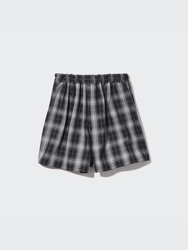 Checked Pleated Mini Skort