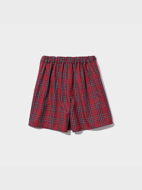 Checked Pleated Mini Skort