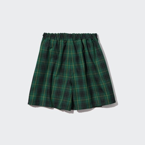 CHECKED PLEATED SKORT