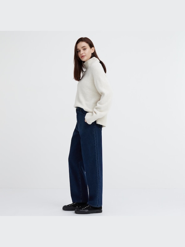 Wide Leg Tapered Jeans