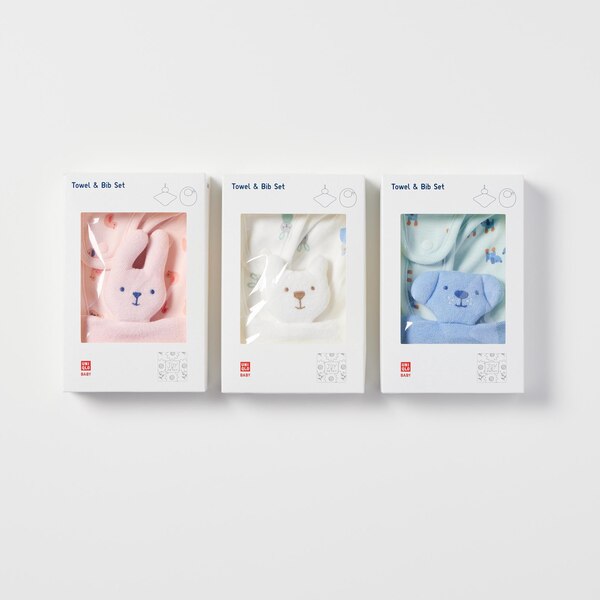 Joy of Print Bear Bib & Towel Set | UNIQLO US