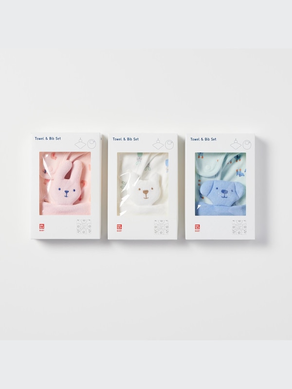 Joy of Print Rabbit Bib & Towel Set