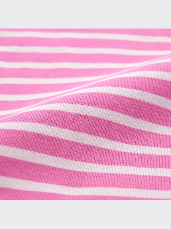 Cotton Striped Crew Neck Long-Sleeve T-Shirt