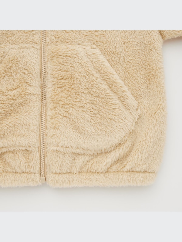 Fluffy Yarn Fleece Long-Sleeve Full-Zip Jacket (Embroidered)