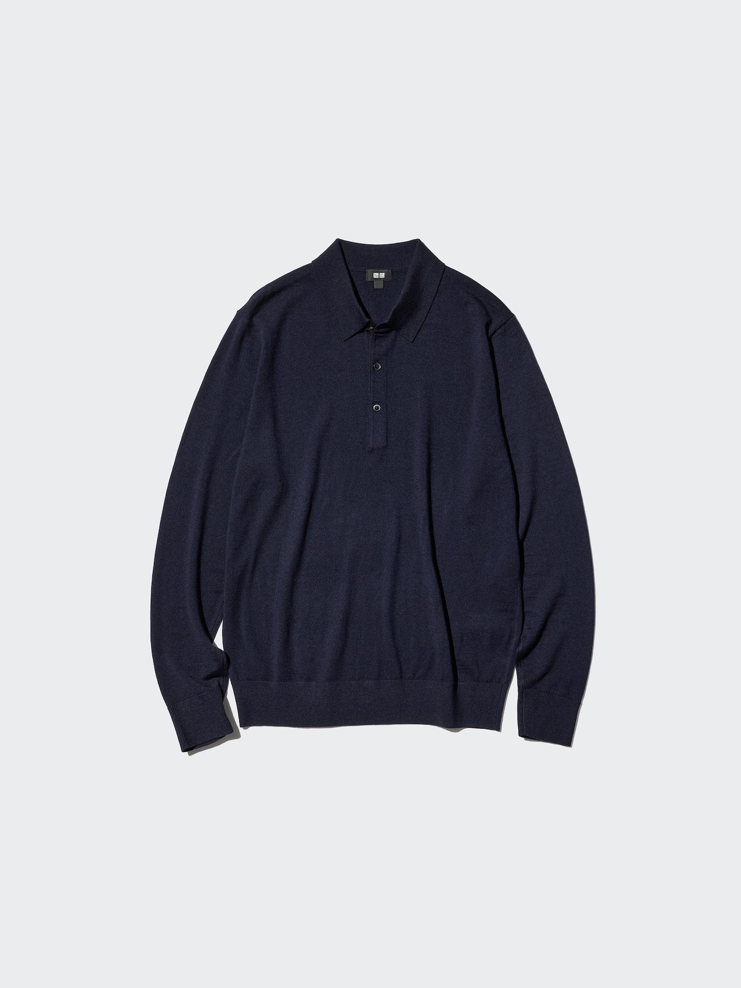 Мужской свитер Uniqlo Merino Polo, цвет: Бежевый — фото 3