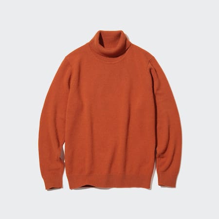 Mens Lambswool Polo Neck Jumper
