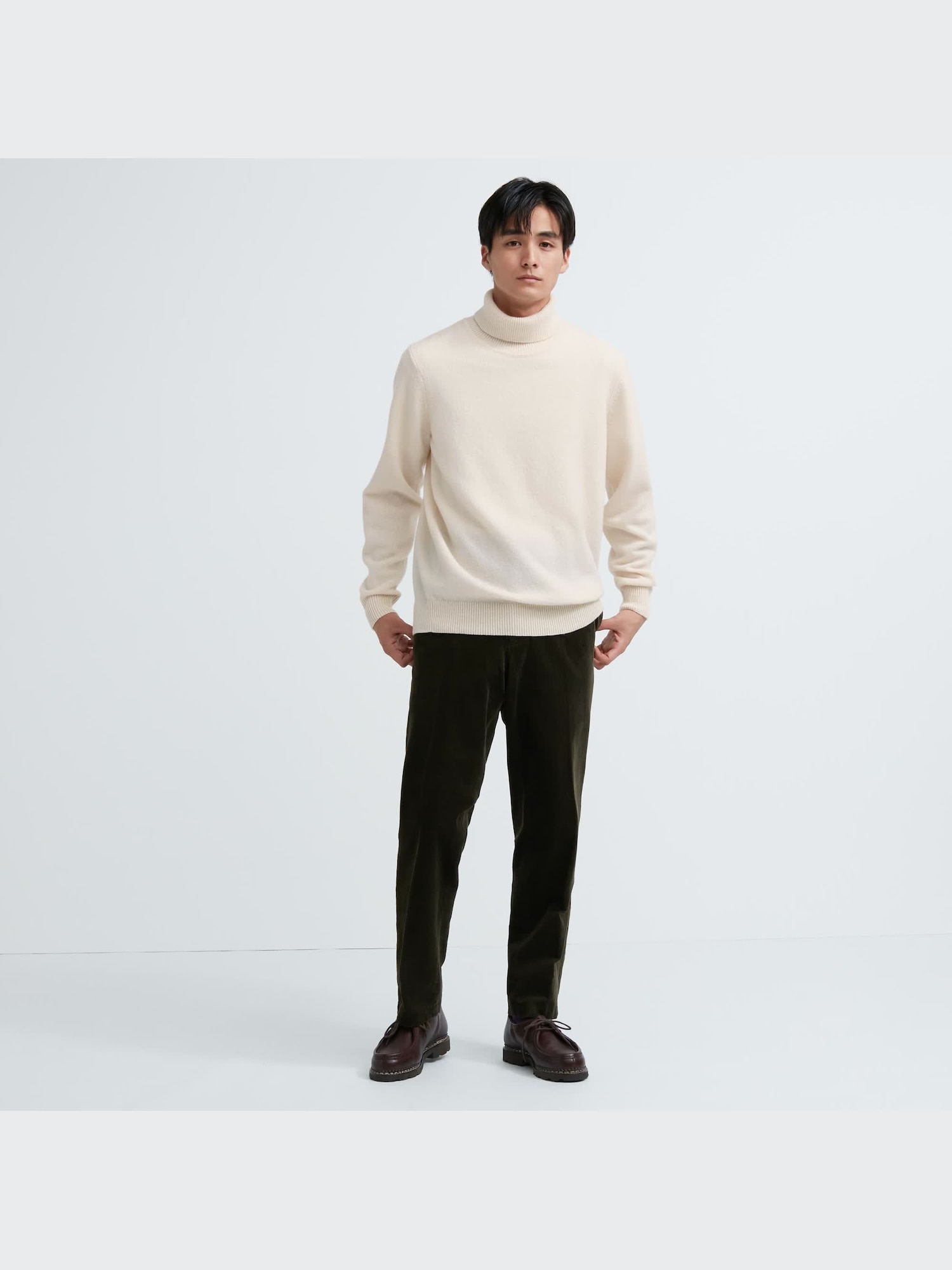 Men s Lambswool Turtleneck Jumper UNIQLO UK