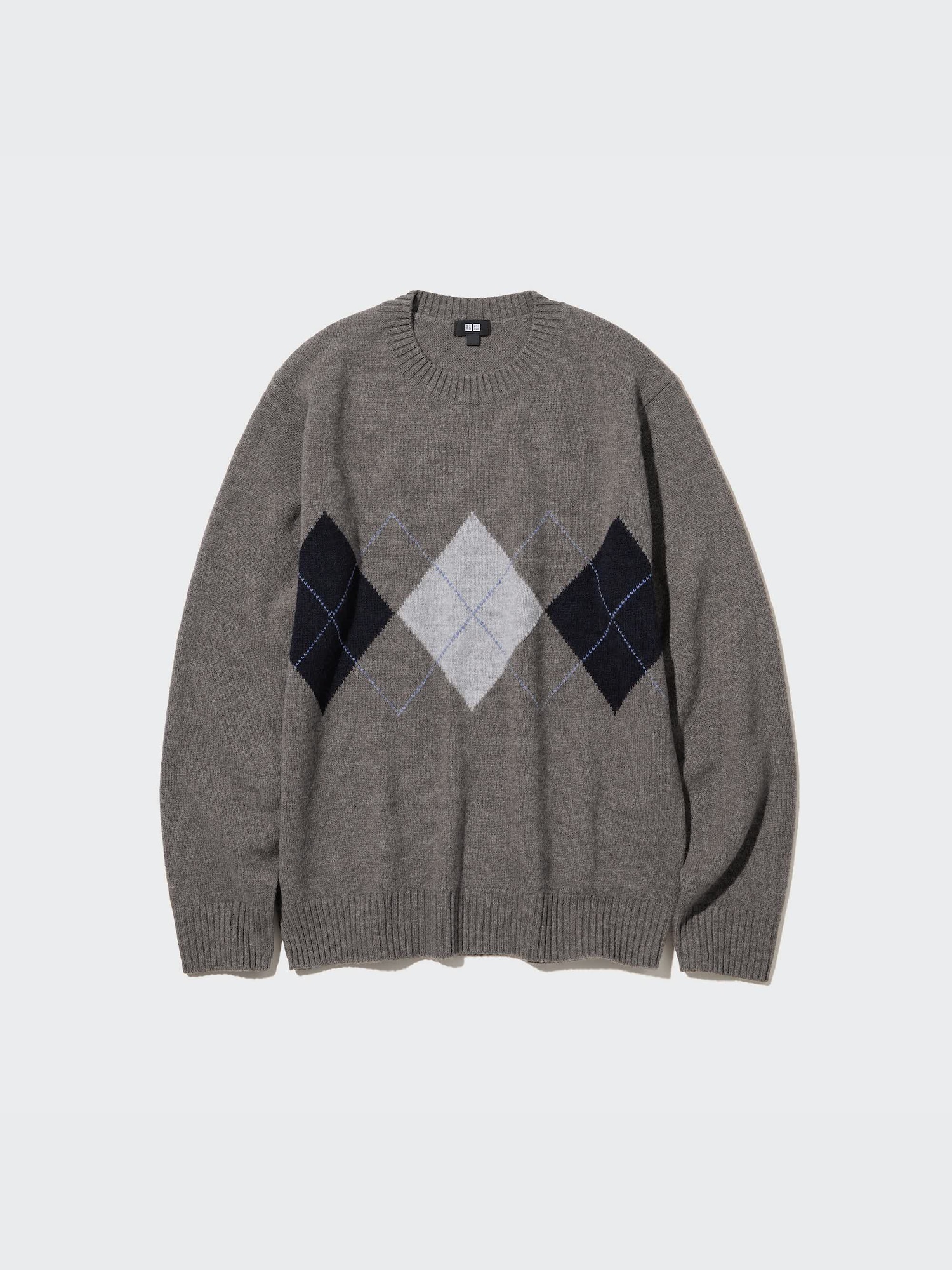 Premium Lambswool Crew Neck Sweater (Argyle) | UNIQLO US