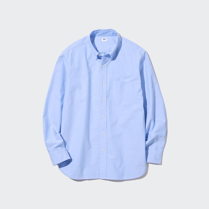 Uniqlo Algodón Camisa Oxford Regular Fit - Azul - XS