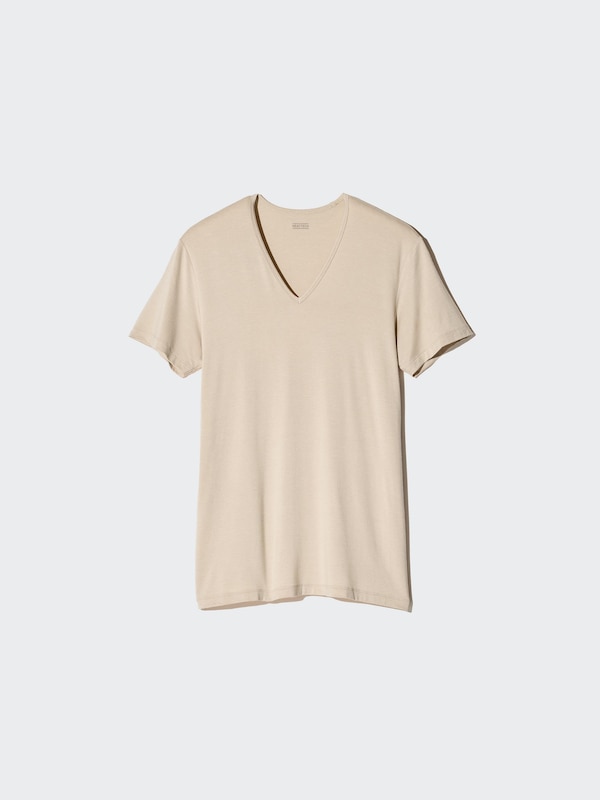 HEATTECH V Neck T-Shirt (Short Sleeve)