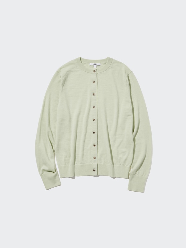 Merino Crew Neck Cardigan