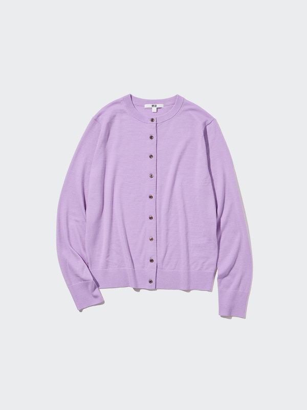 Merino Crew Neck Cardigan