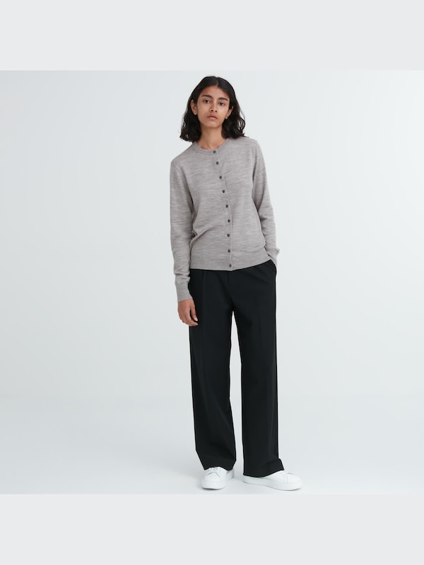Merino Crew Neck Cardigan