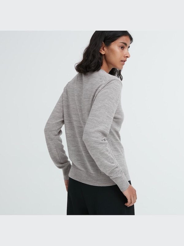 Merino Crew Neck Cardigan