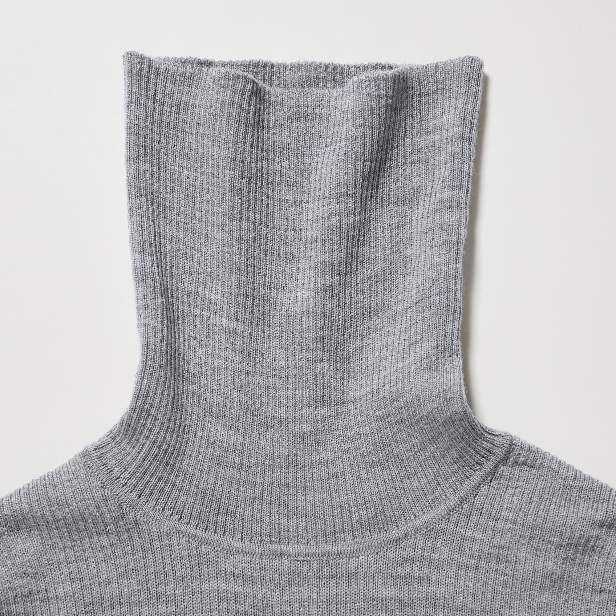 100% Extra Fine Merino Ribbed Turtleneck Jumper | UNIQLO EU