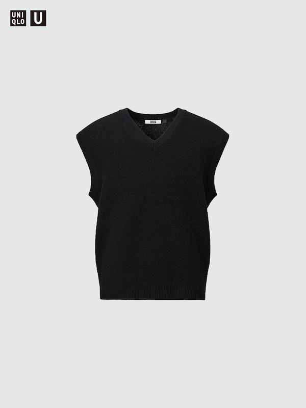 Pull en Laine Premium Sans Manches Col V