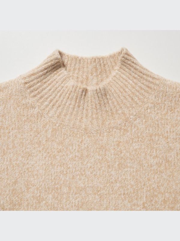 Souffle Yarn Mock Neck Sweater
