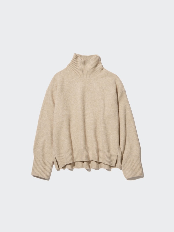 Souffle Yarn High Neck Long-Sleeve Sweater