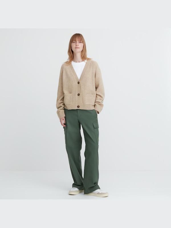 SOUFFLE YARN LONG SLEEVE SHORT CARDIGAN