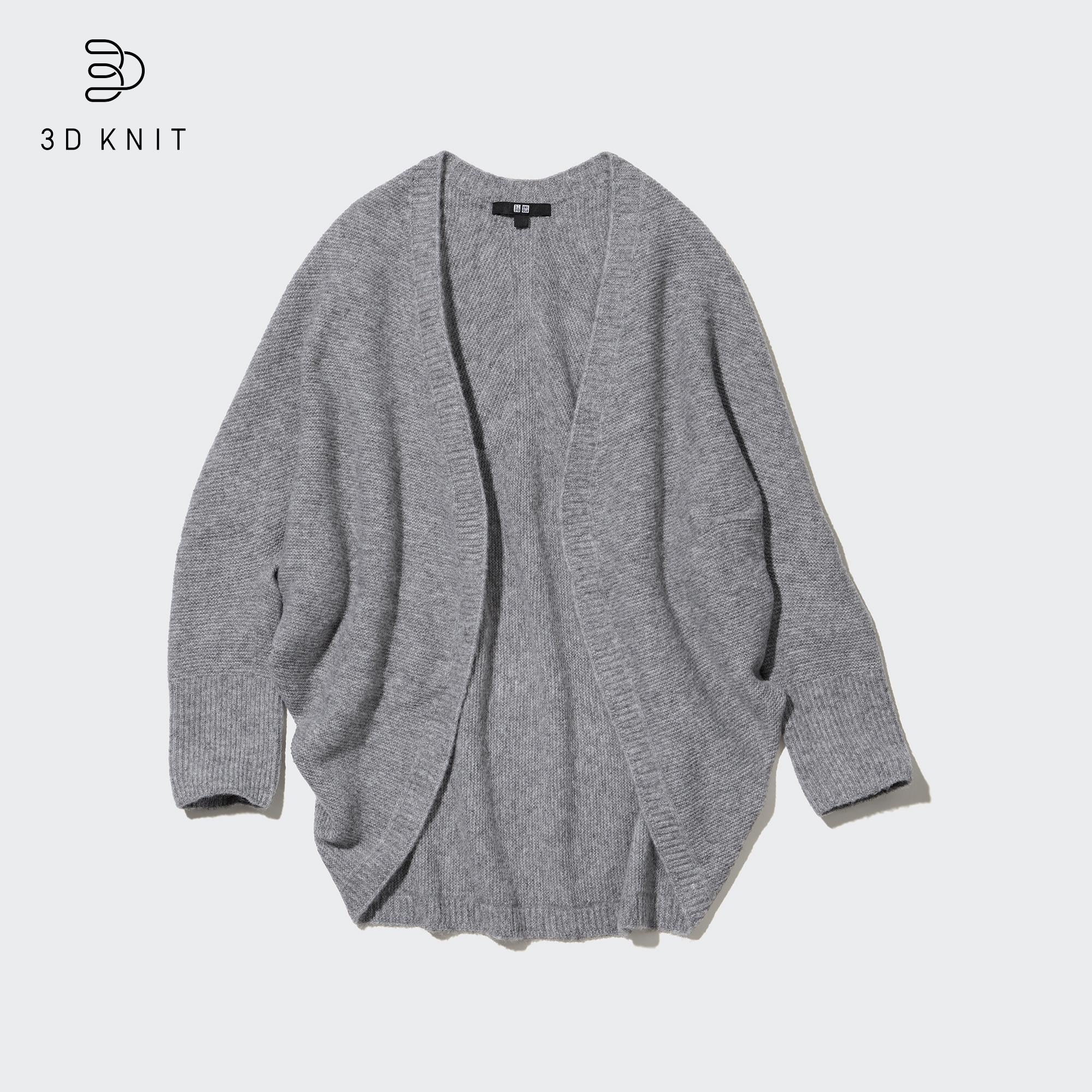 3D Knit Seamless Soufflé Yarn Cardigan UNIQLO