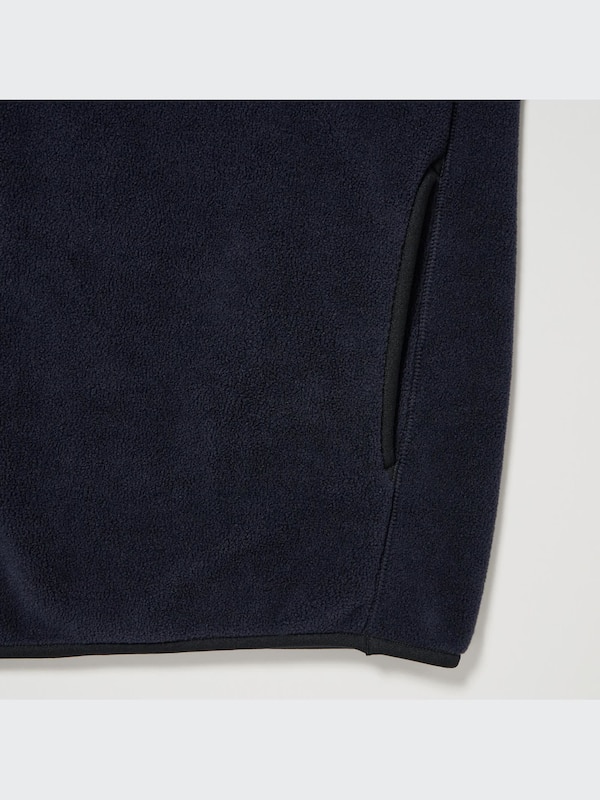 Fleece Button Up Long-Sleeve Pullover