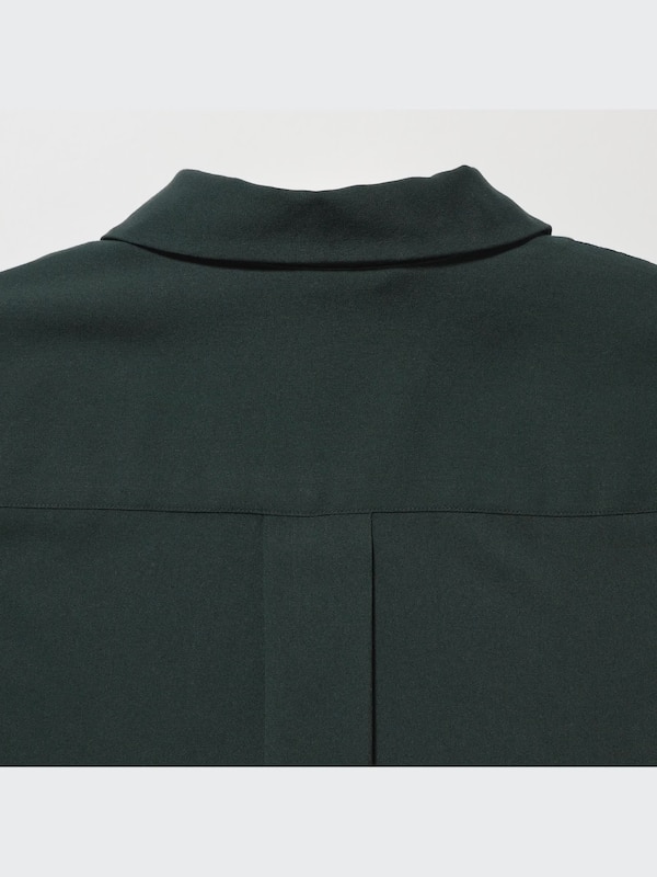 Rayon Skipper Collar 3/4-Sleeve Blouse