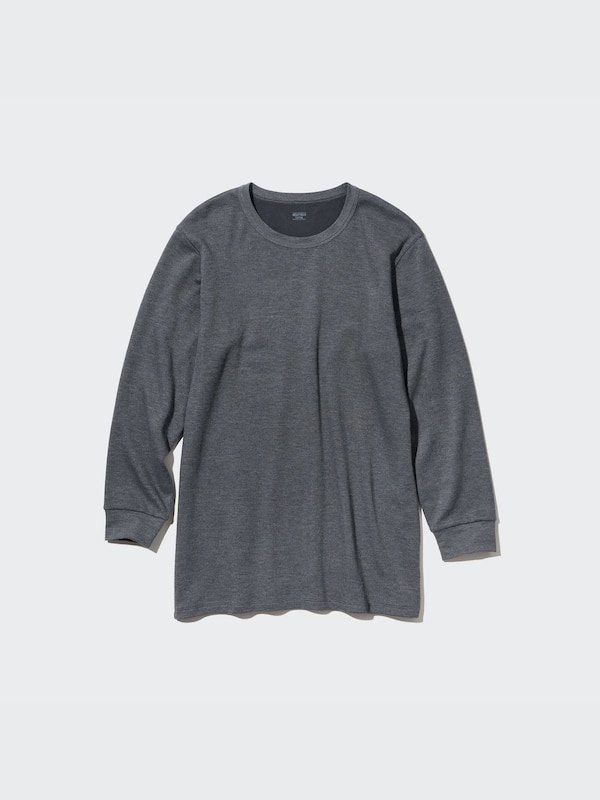 HEATTECH COTTON WAFFLE CREWNECK T (EXTRA WARM)