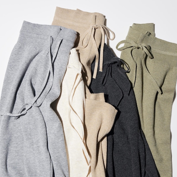 Washable Knit Ribbed Pants UNIQLO US