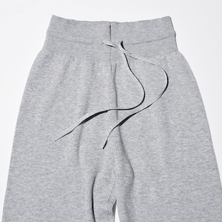 Washable Knit Ribbed Trousers | UNIQLO