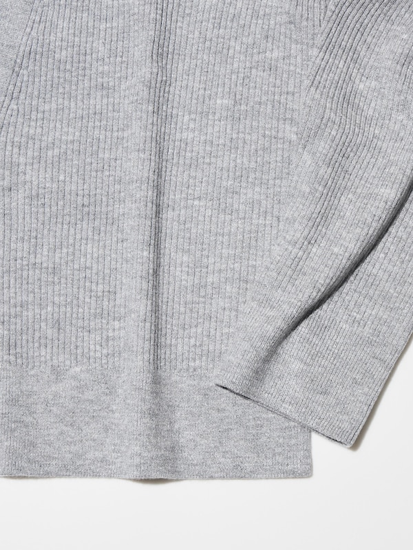 Washable Knit Ribbed Cardigan
