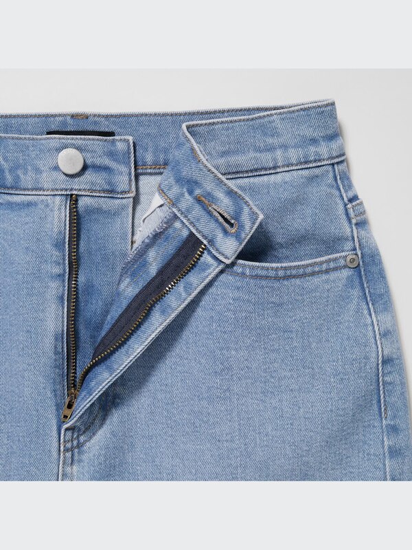 Denim Narrow Midi Skirt