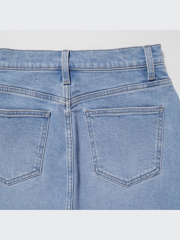 Denim Narrow Midi Skirt