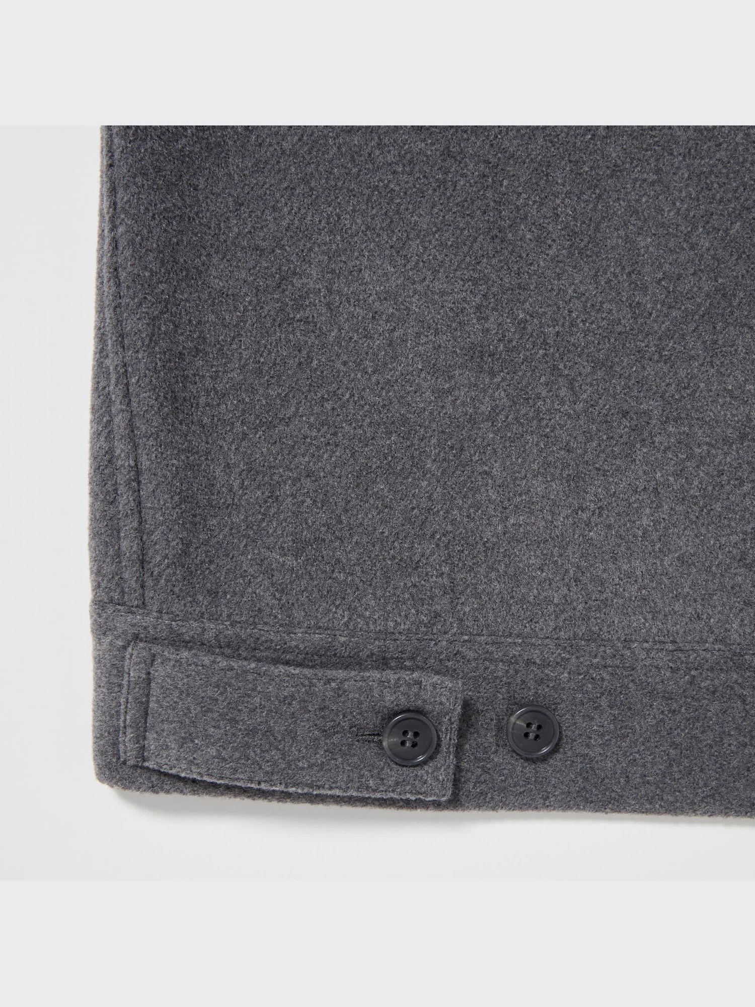 Uniqlo Size L Mens Chesterfield Coat Charcoal Grey Two