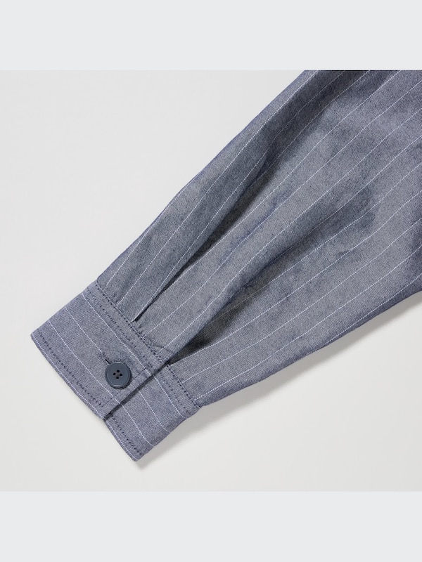 Cotton Linen Blend Overshirt Jacket