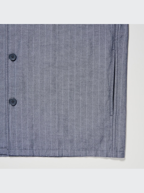 Cotton Linen Blend Overshirt Jacket