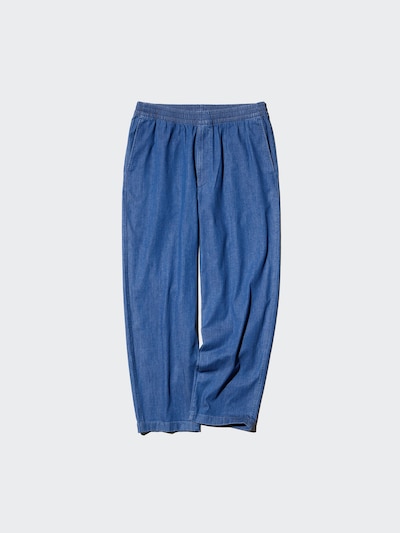 Cotton Relaxed Ankle Pants | Denim